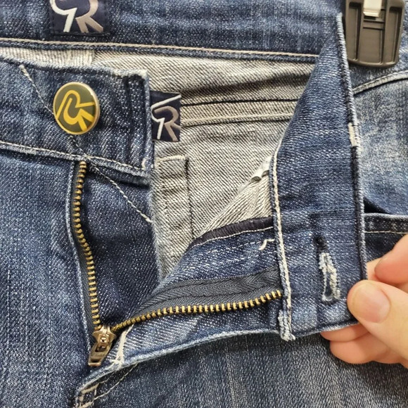 Rock & Republic Kasandra Women's Vintage Blue Rinse Gemstone Bootcut Jeans 27 - Picture 4 of 12